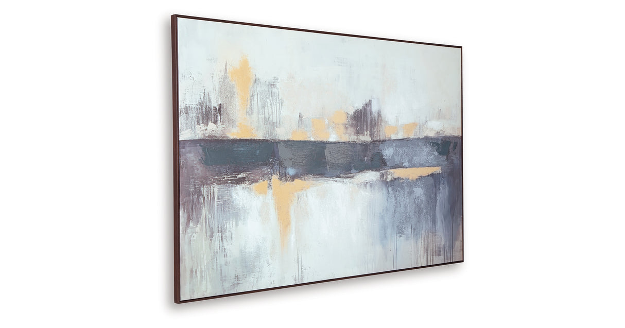 Gatesford Blue/White/Tan Wall Art from Ashley - Luna Furniture