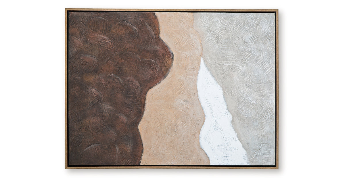Fanthorne Tan/Brown/White Wall Art from Ashley Furniture - Luna Furniture