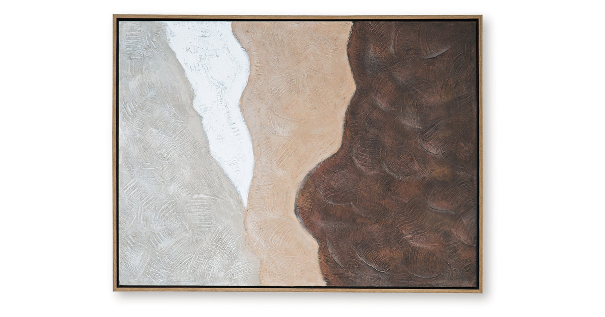 Fanthorne Tan/Brown/White Wall Art from Ashley Furniture - Luna Furniture