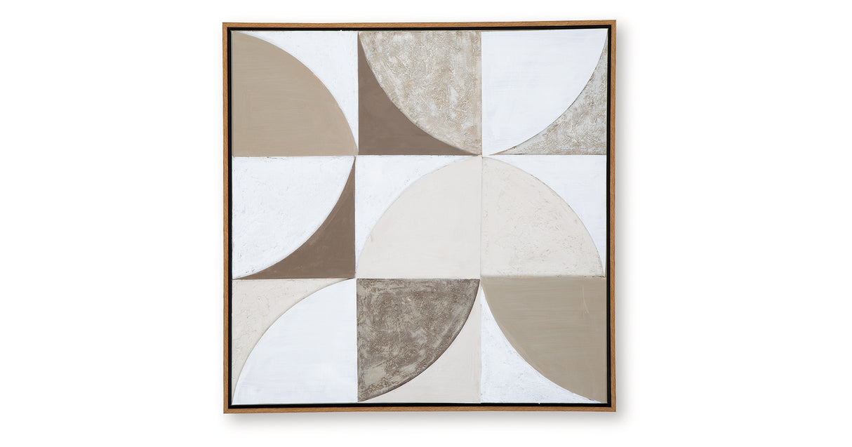 Harelman Tan/Taupe/White Wall Art from Ashley Furniture - Luna Furniture