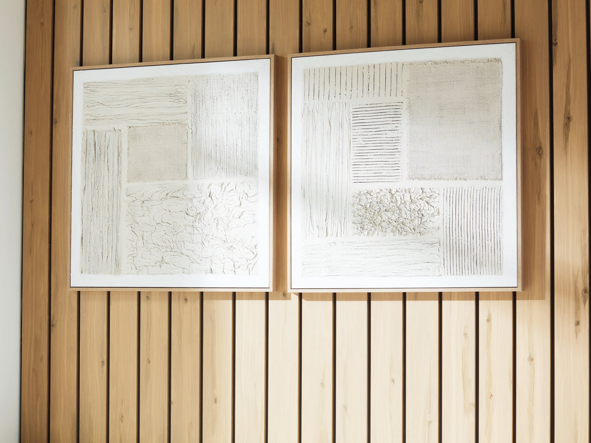 Andorfield Beige/Black/White Wall Art (Set of 2) from Ashley - Luna Furniture