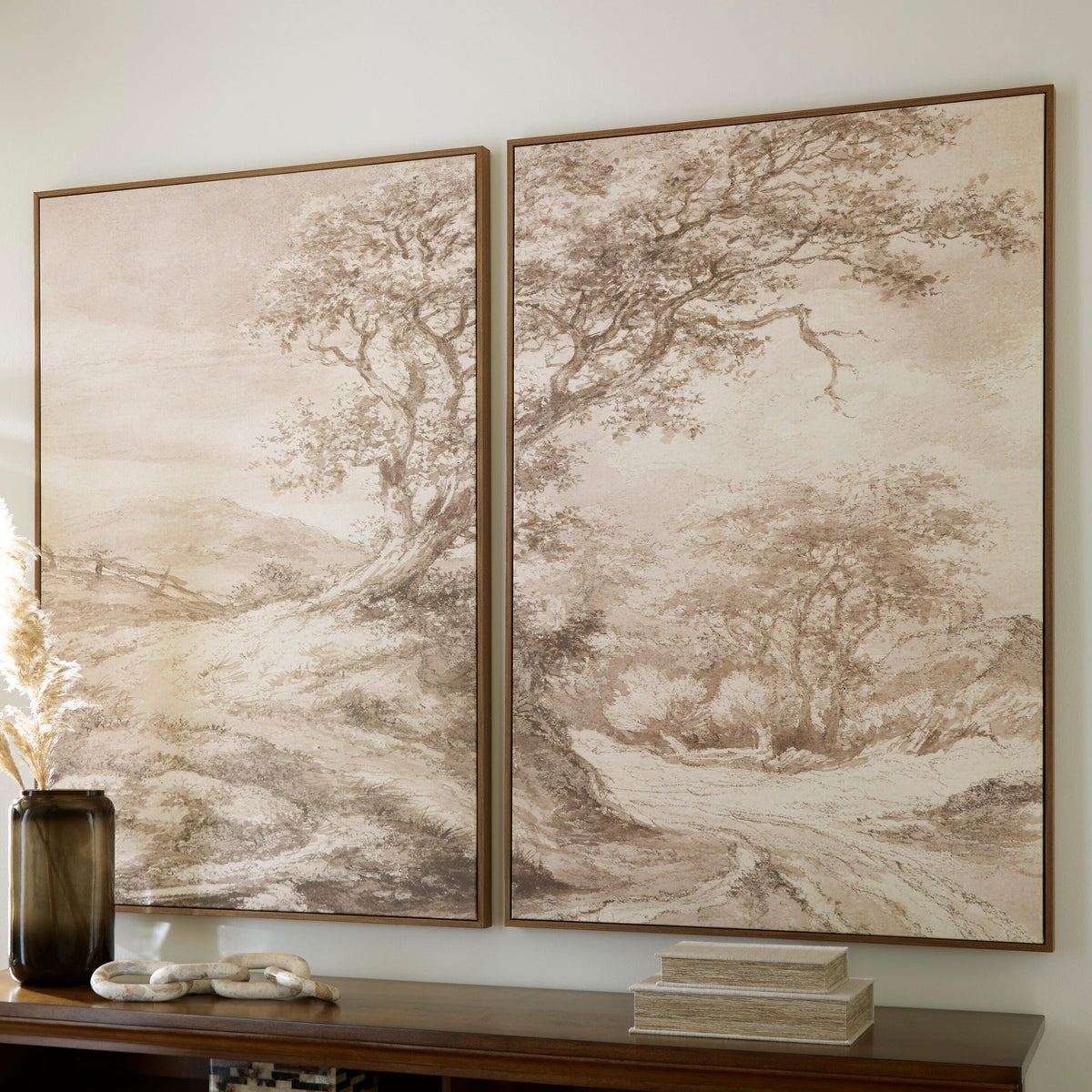 Stormish Beige/Brown Wall Art, Set of 2 from Ashley - Luna Furniture
