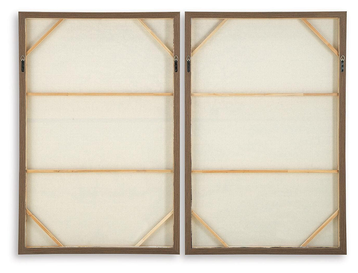 Stormish Beige/Brown Wall Art, Set of 2 from Ashley - Luna Furniture