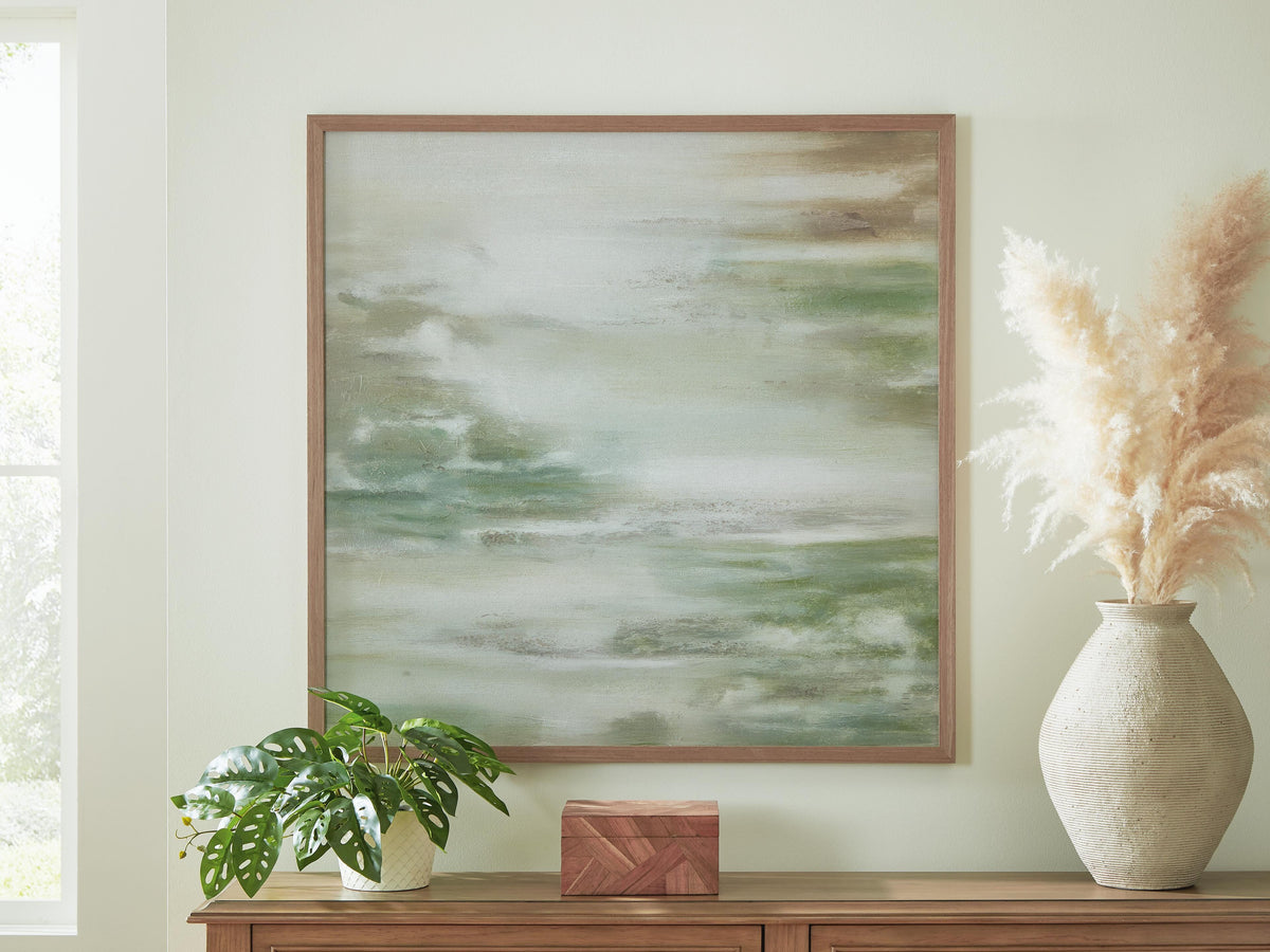 Daybourne Green/Brown/White Wall Art from Ashley - Luna Furniture