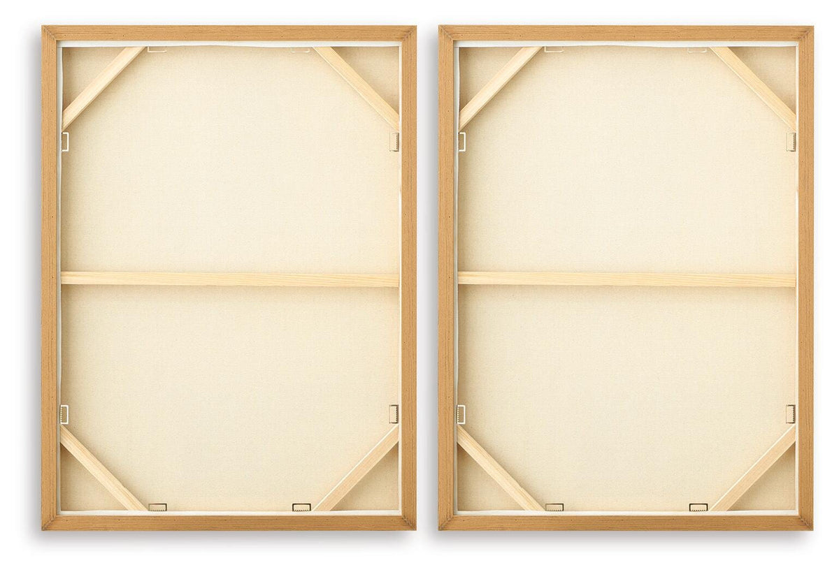 Brettwarth Green/Blue/Yellow Wall Art, Set of 2 from Ashley - Luna Furniture