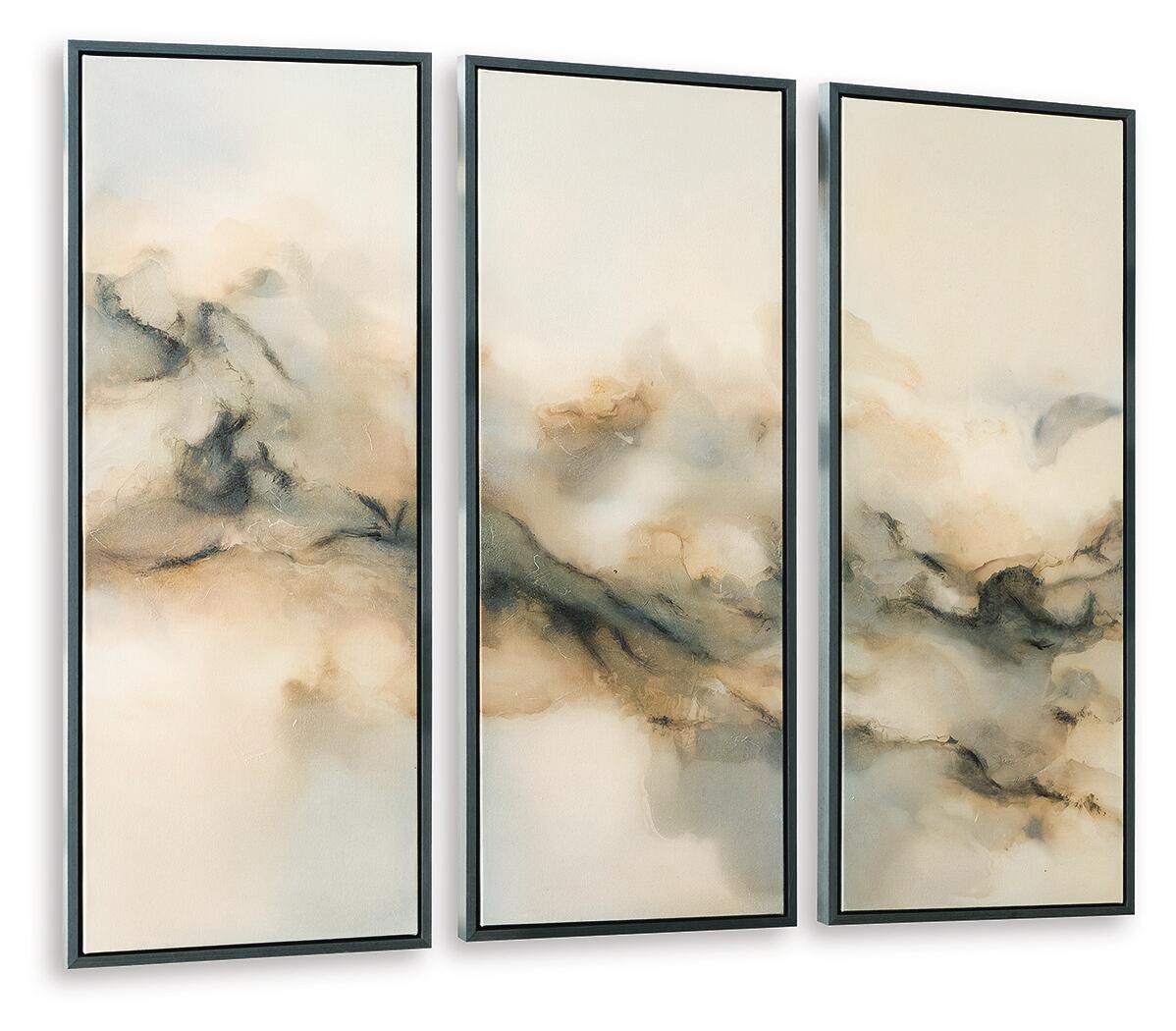 Larrondale Black/Gray/Brown Wall Art, Set of 3 from Ashley - Luna Furniture