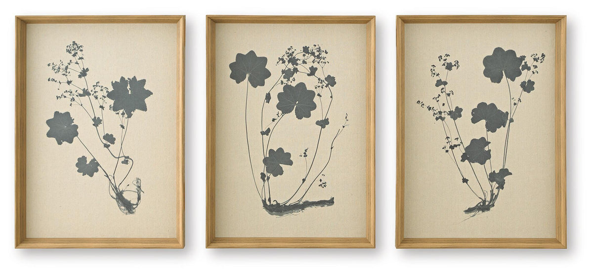 Huddwick Linen/Black Wall Art, Set of 3 from Ashley - Luna Furniture
