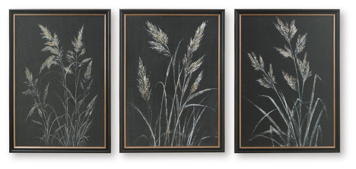Janisburg Black/White/Brown Wall Art, Set of 3 from Ashley - Luna Furniture