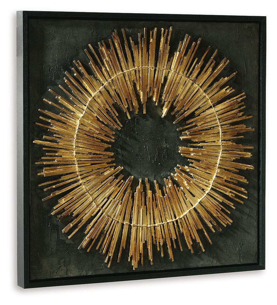 Buddins Black/Gold Finish Wall Art from Ashley - Luna Furniture