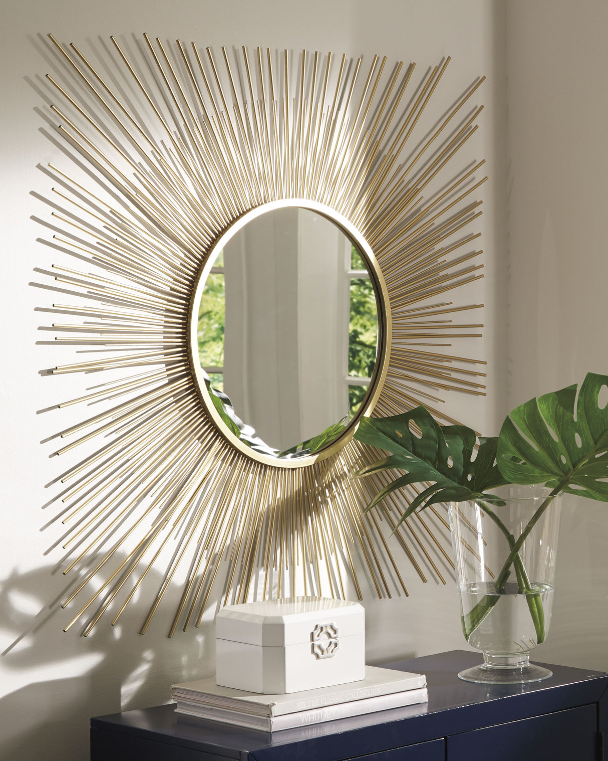 Elspeth Gold Finish Accent Mirror from Ashley Furniture - Luna Furniture