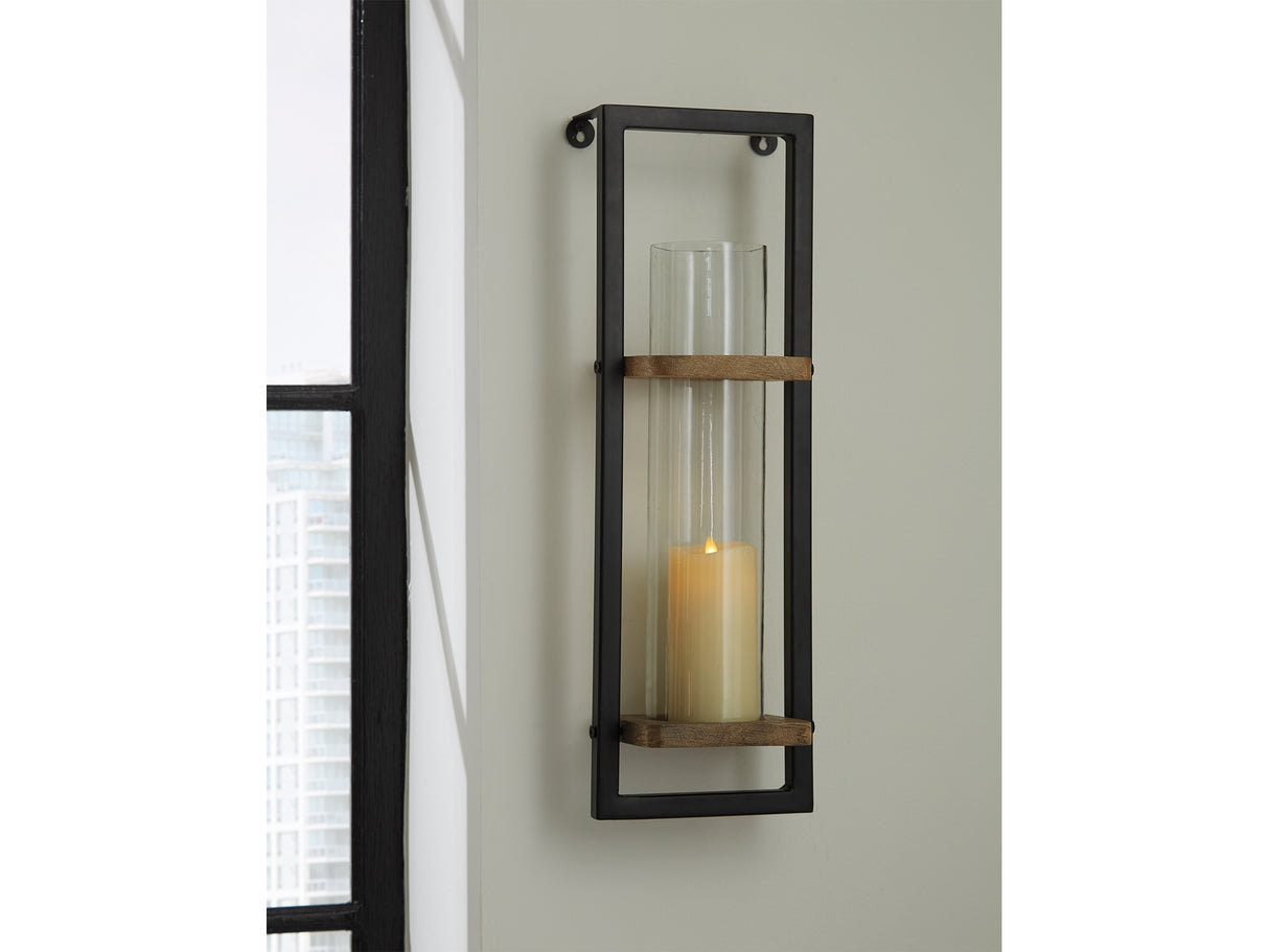 Colburn Natural/Black Wall Sconce from Ashley Furniture - Luna Furniture