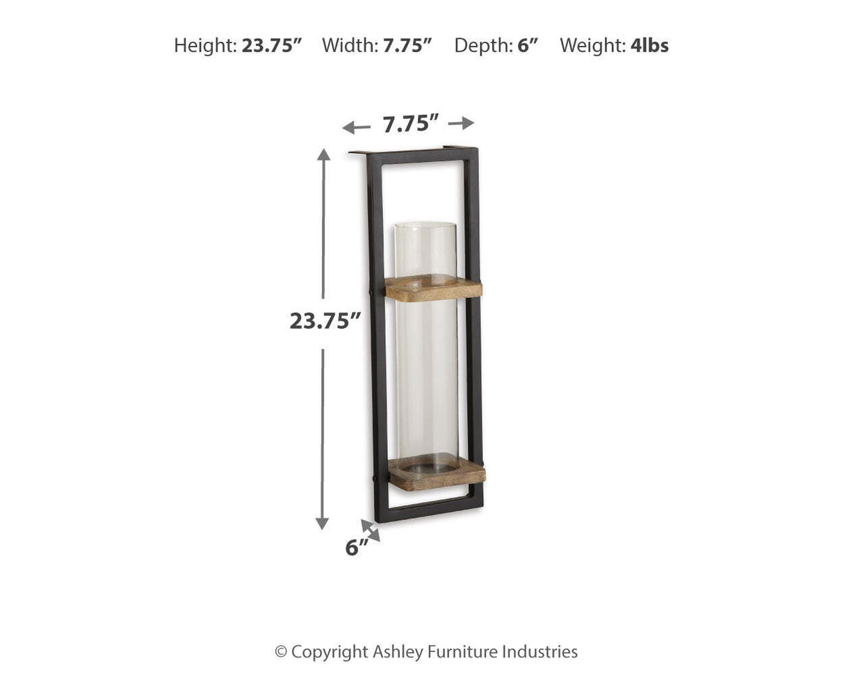 Colburn Natural/Black Wall Sconce from Ashley Furniture - Luna Furniture