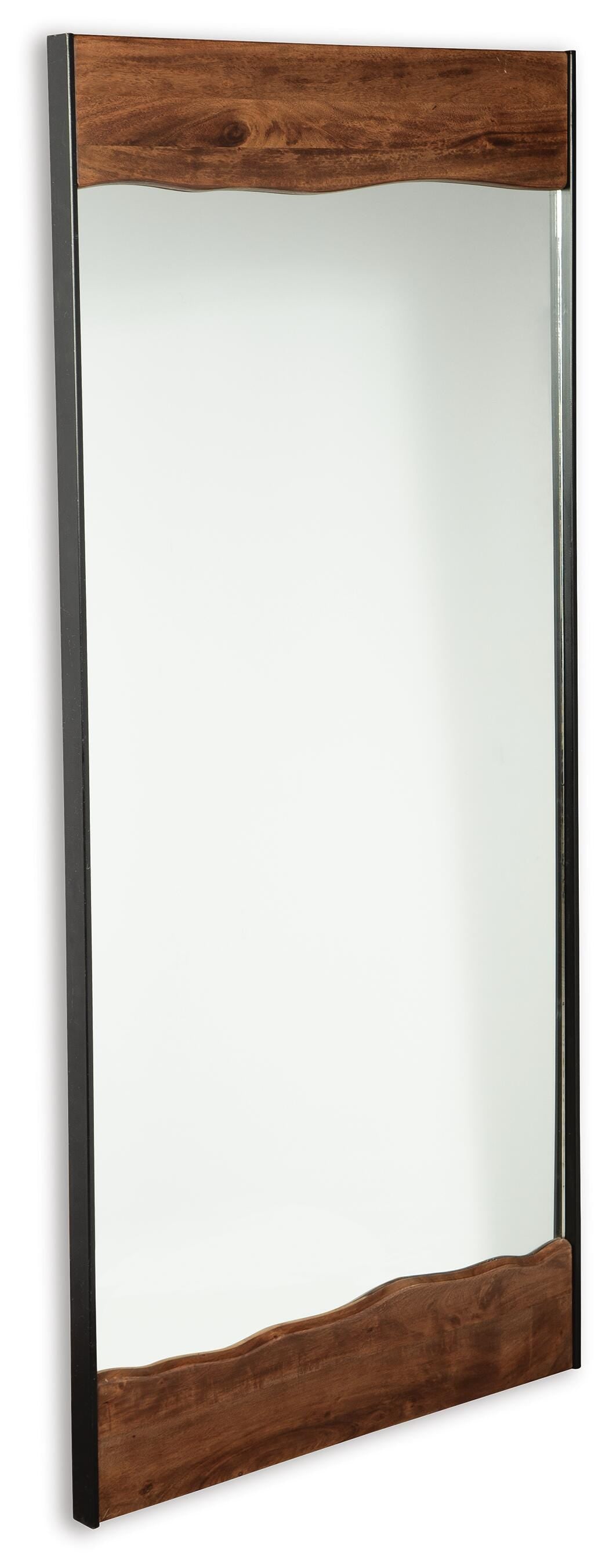 Panchali Brown/Black Floor Mirror from Ashley Furniture - Luna Furniture