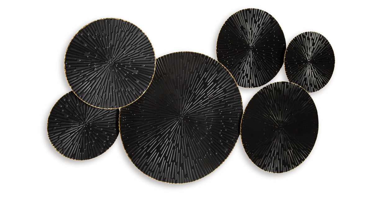 Rhetlen Black/Gold Finish Wall Decor from Ashley - Luna Furniture