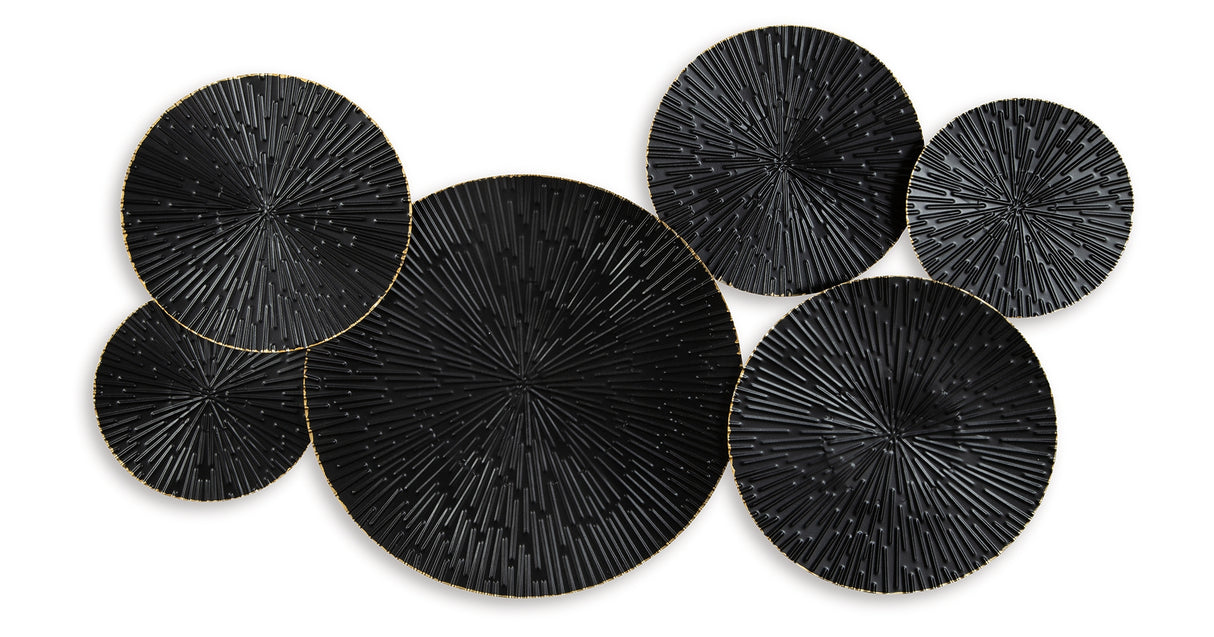 Rhetlen Black/Gold Finish Wall Decor from Ashley - Luna Furniture