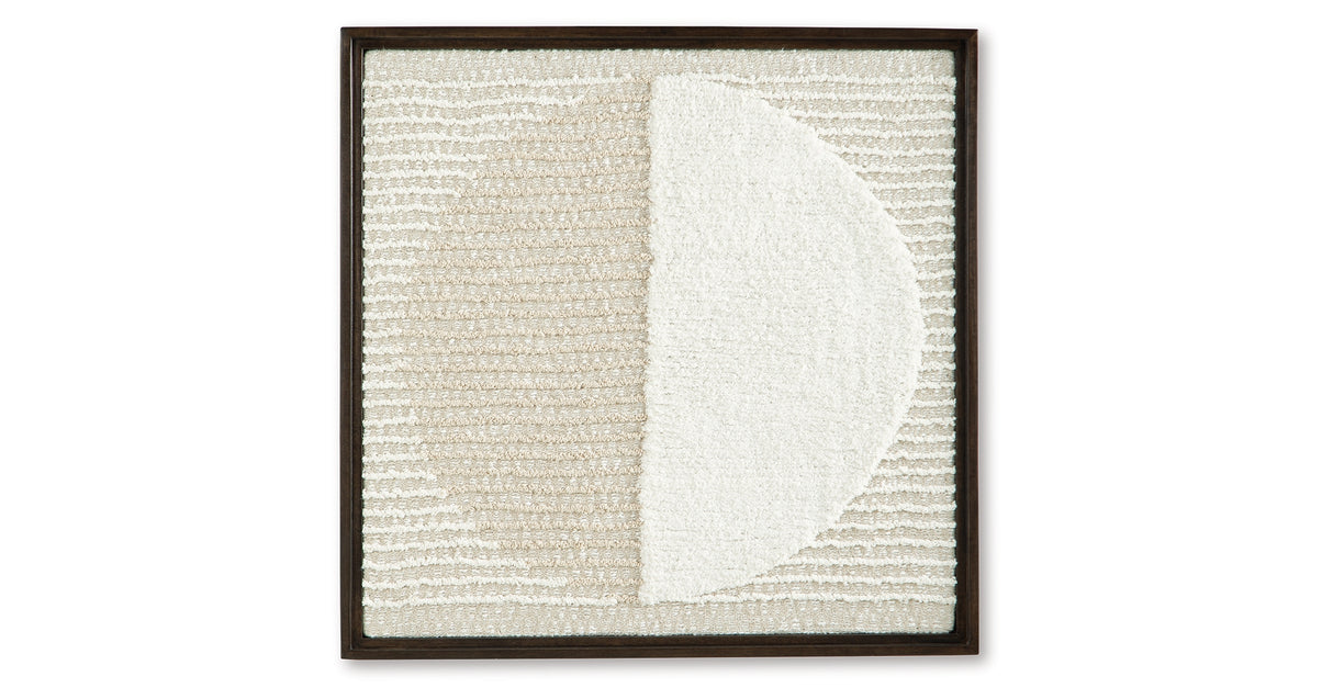 Bachard Tan/White Wall Decor from Ashley Furniture - Luna Furniture