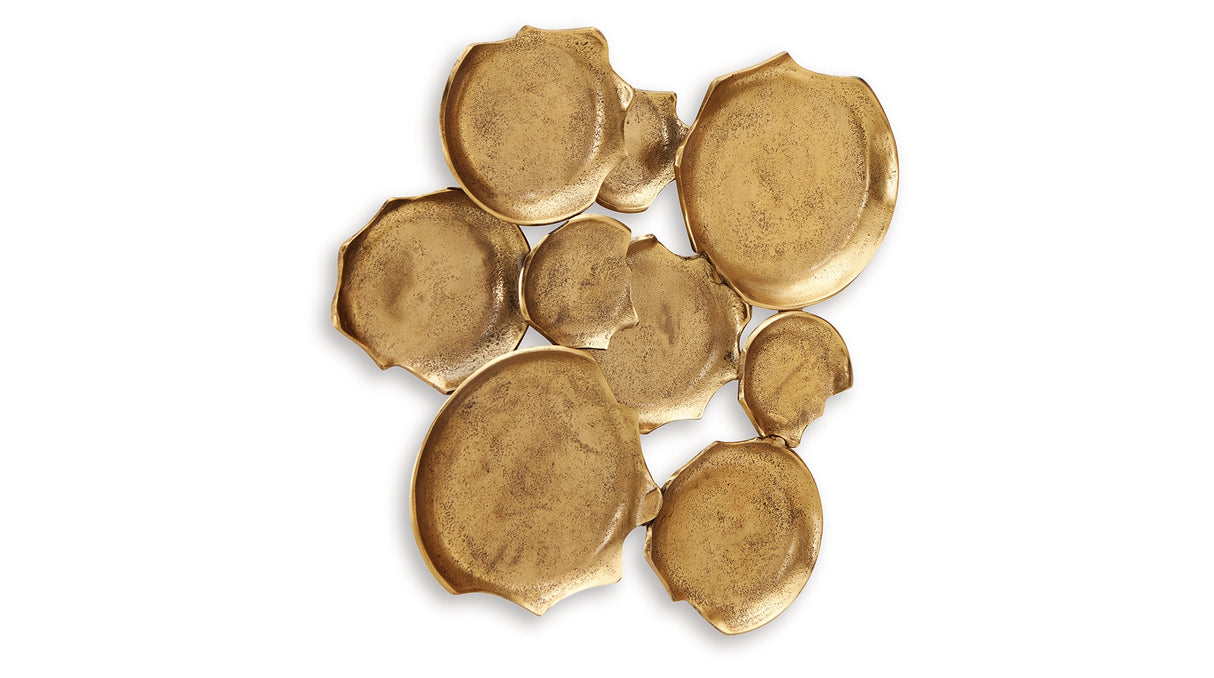 Gageton Antique Gold Finish Wall Decor from Ashley Furniture - Luna Furniture