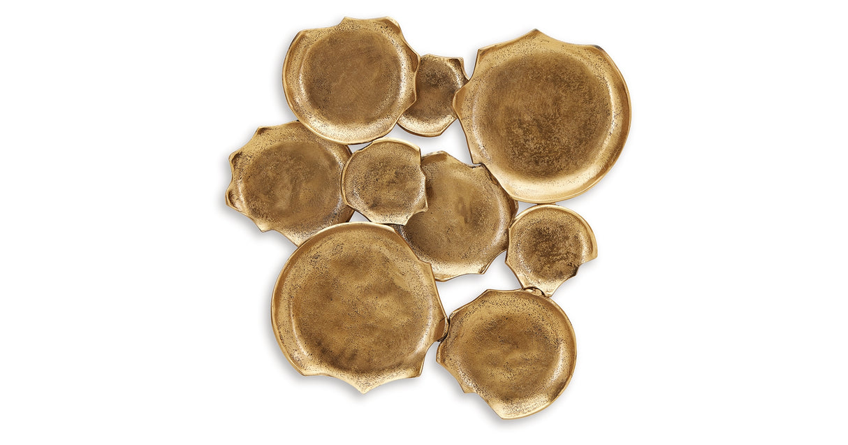 Gageton Antique Gold Finish Wall Decor from Ashley Furniture - Luna Furniture