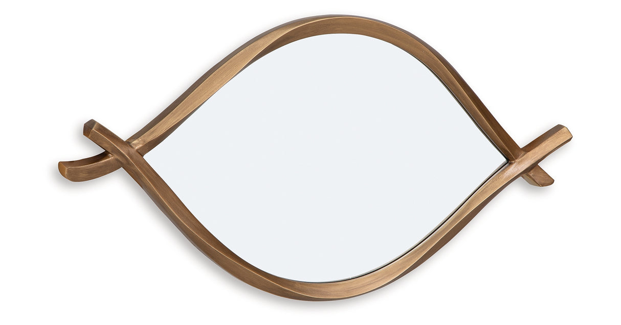 Bartner Antique Gold Finish Accent Mirror from Ashley Furniture - Luna Furniture