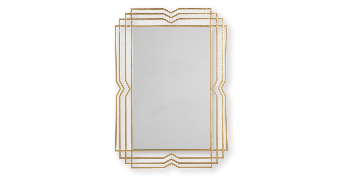 Claybrook Gold Finish Accent Mirror from Ashley Furniture - Luna Furniture