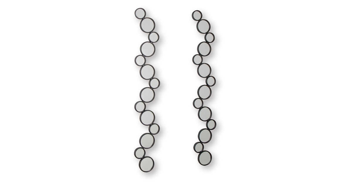 Vinler Black Accent Mirror Set (Set of 2) from Ashley - Luna Furniture