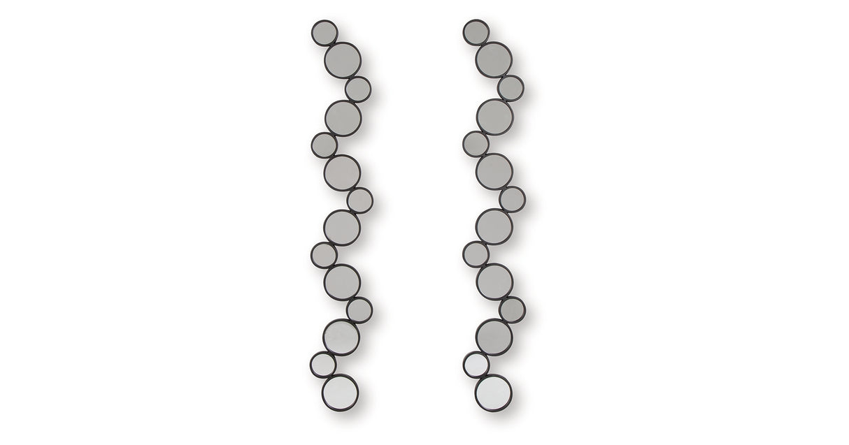 Vinler Black Accent Mirror Set (Set of 2) from Ashley - Luna Furniture