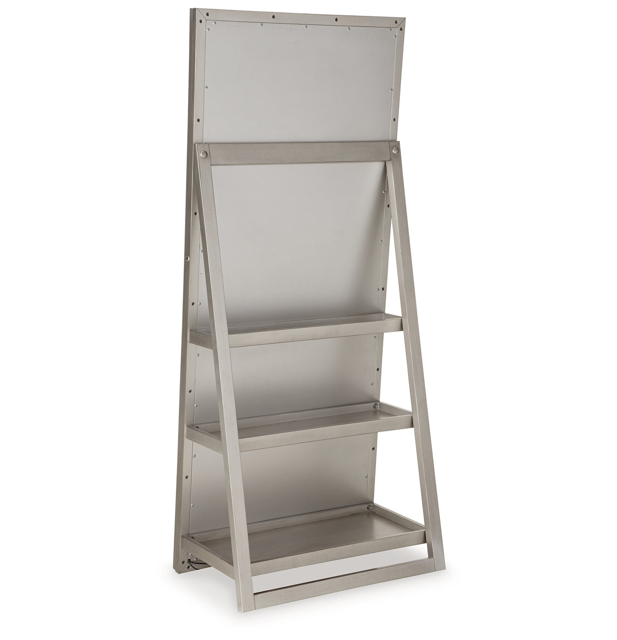 Evesen Champagne Floor Standing Mirror with Storage from Ashley Furniture - Luna Furniture