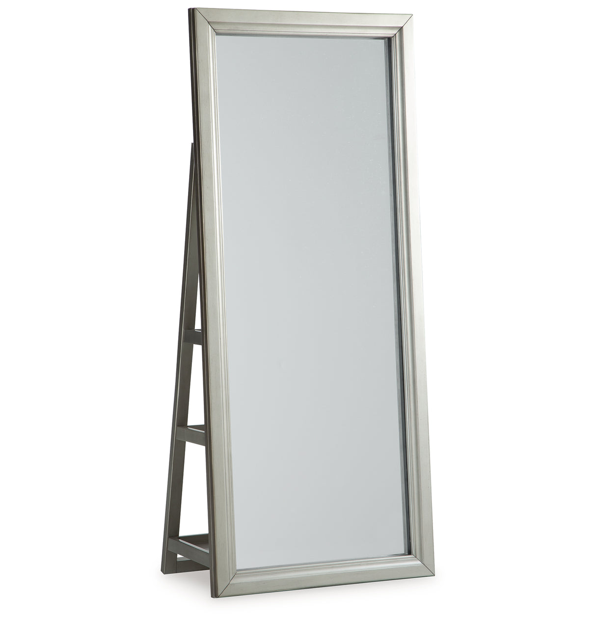 Evesen Champagne Floor Standing Mirror/Storage from Ashley Furniture - Luna Furniture