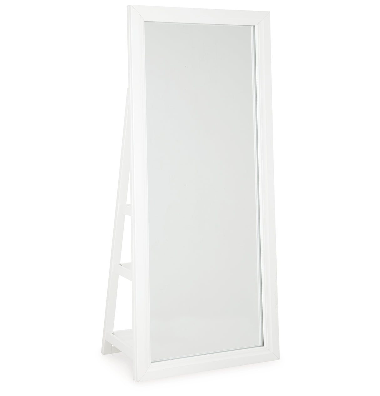 Evesen White Floor Standing Mirror/Storage (Mirror Only) from Ashley Furniture - Luna Furniture