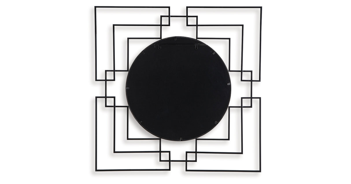 Oceanal Black/Gold Finish Accent Mirror from Ashley - Luna Furniture