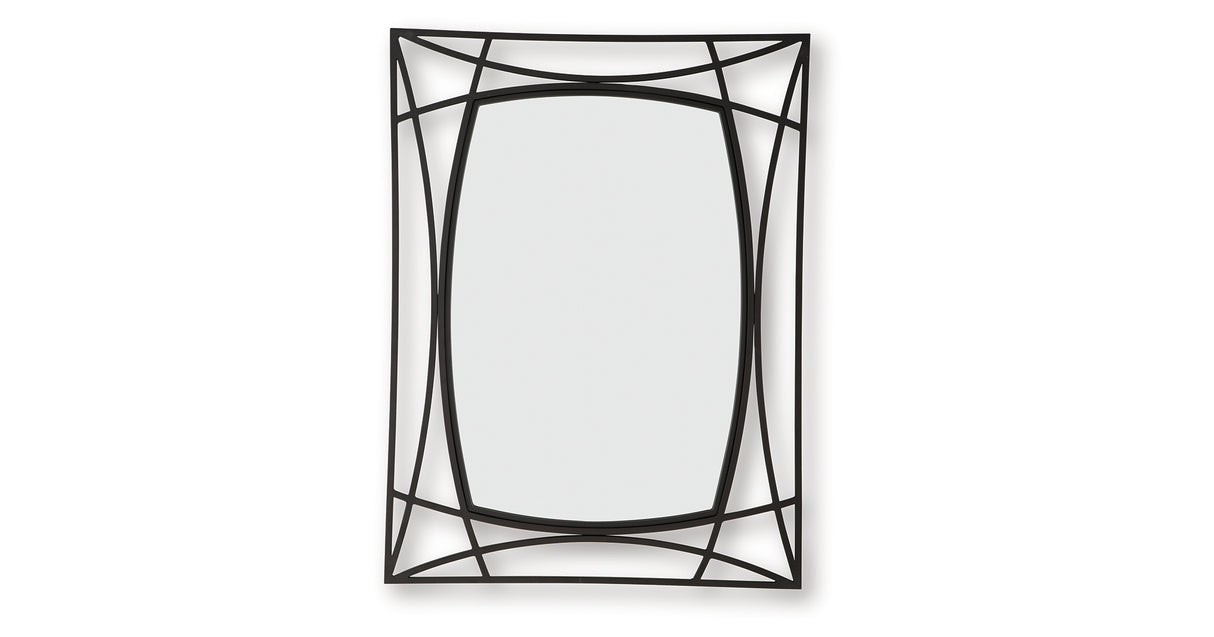 Freenville Black Accent Mirror from Ashley - Luna Furniture