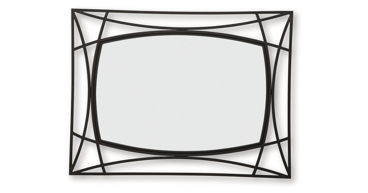 Freenville Black Accent Mirror from Ashley - Luna Furniture
