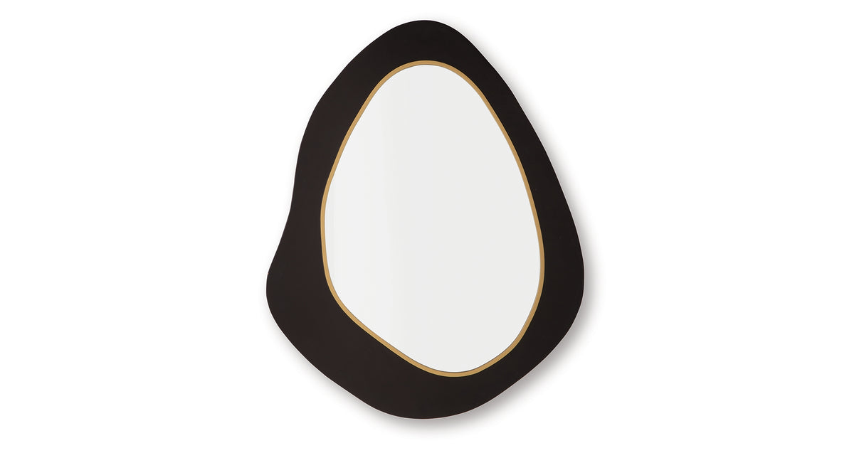 Kierlock Black/Gold Finish Accent Mirror from Ashley - Luna Furniture