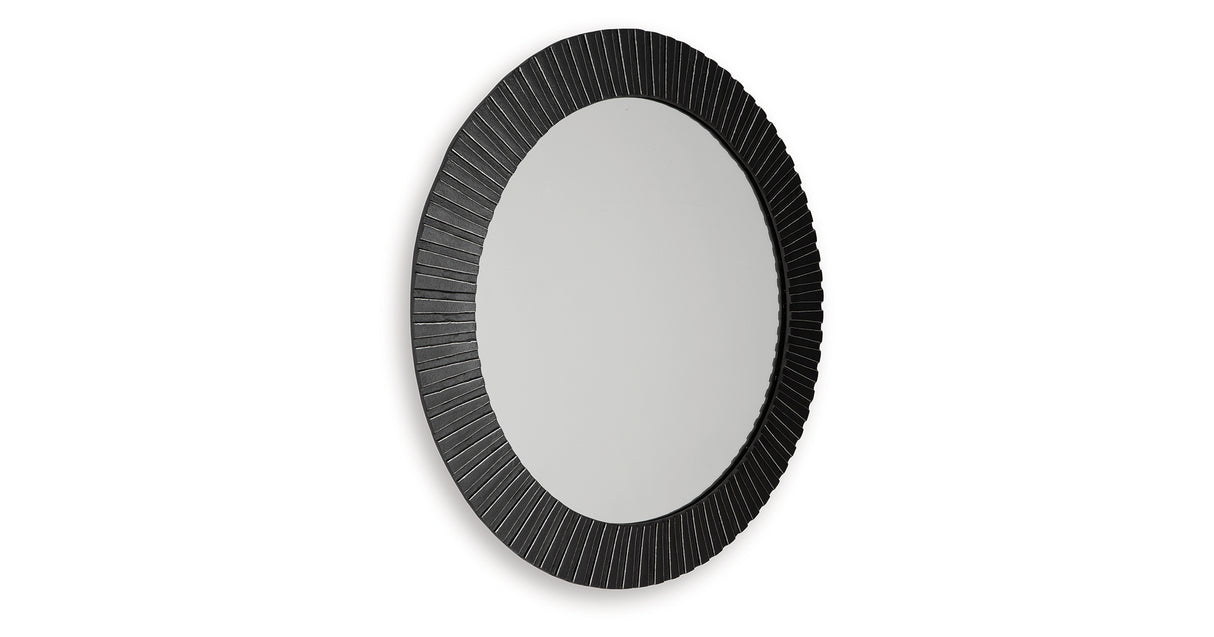 Ozias Black Accent Mirror from Ashley - Luna Furniture