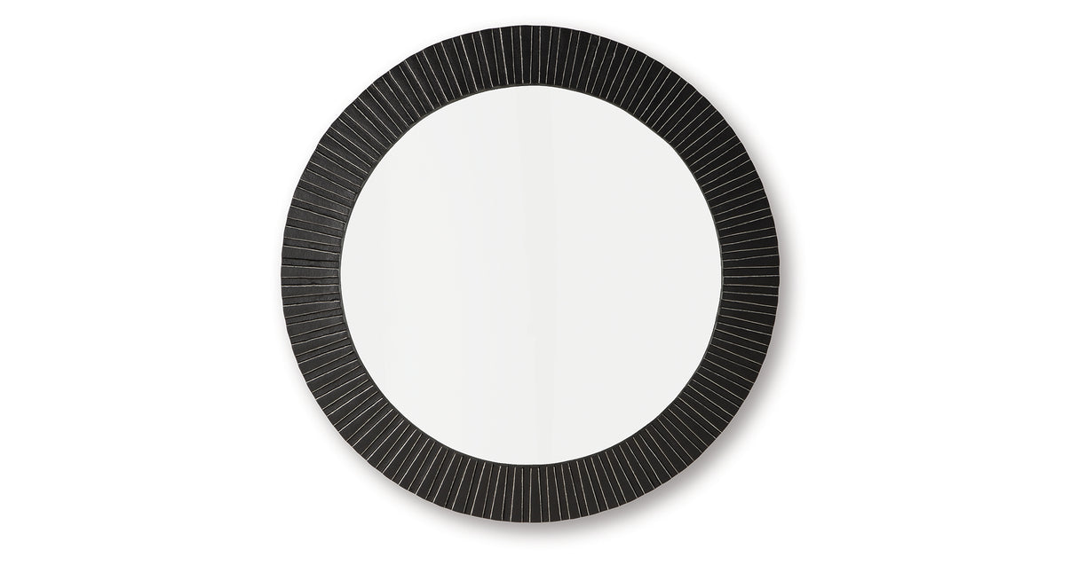 Ozias Black Accent Mirror from Ashley - Luna Furniture