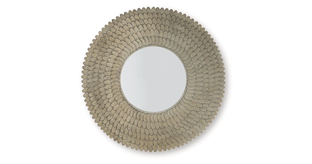 Wrightmund Champagne Finish Accent Mirror from Ashley - Luna Furniture