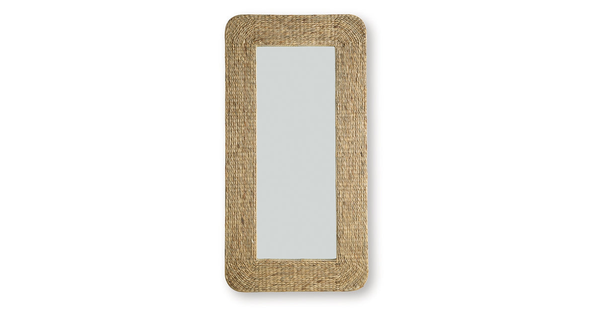 Norigan Natural Floor Mirror from Ashley - Luna Furniture