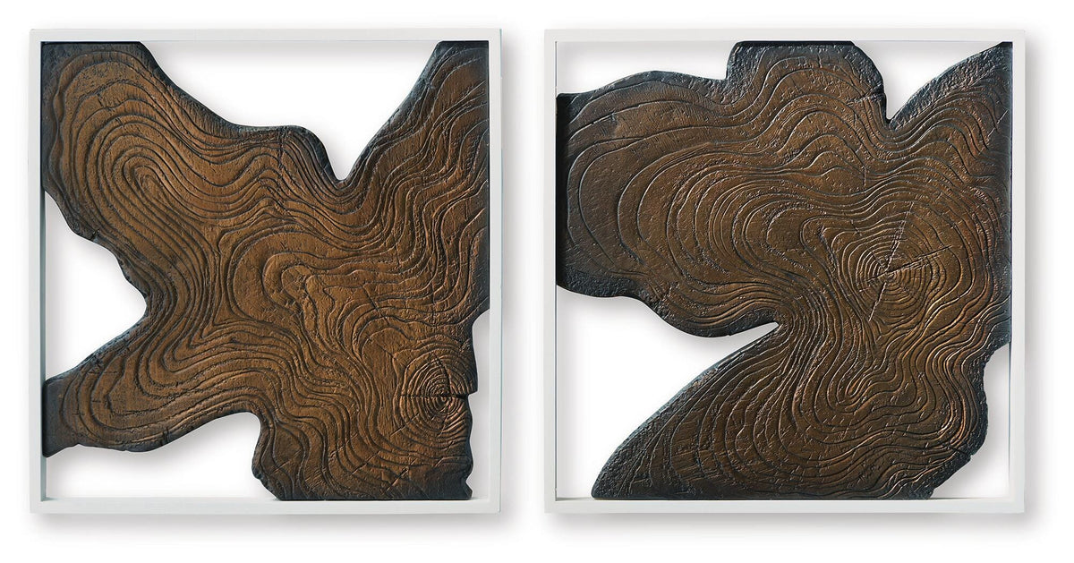 Landley Brown/White Wall Decor (Set of 2) from Ashley - Luna Furniture