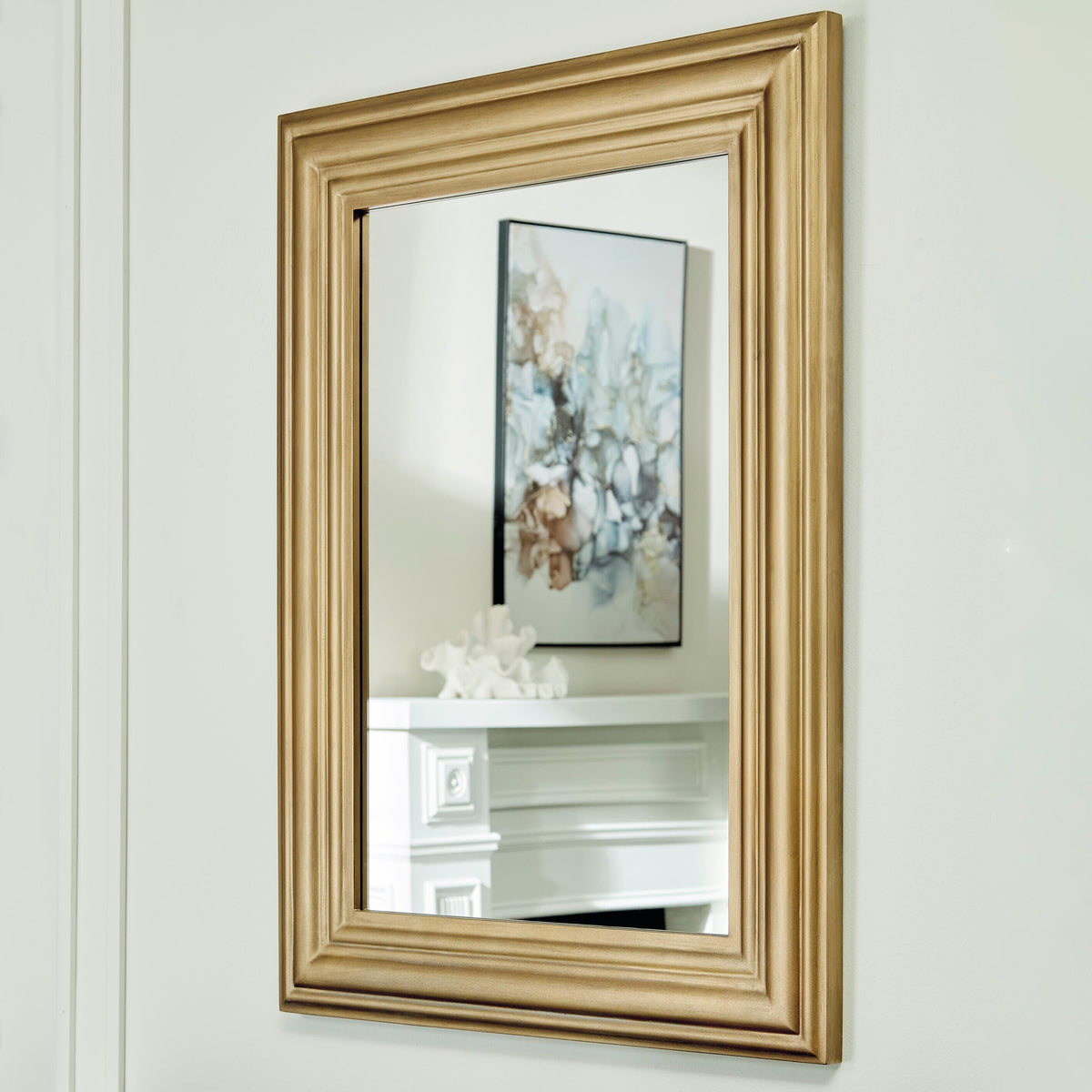 Keneriah Gold Finish Accent Mirror from Ashley - Luna Furniture