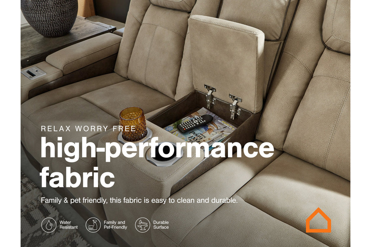 Next-Gen DuraPella Sand Power Reclining Sofa and Loveseat from Ashley - Luna Furniture