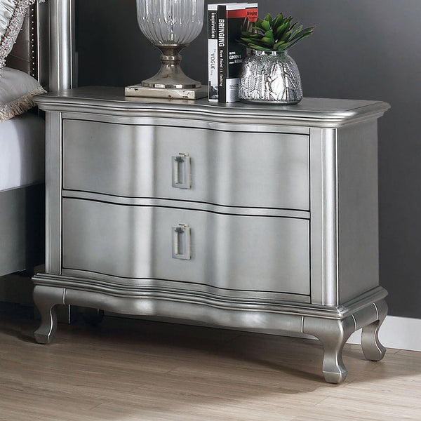 Aalok Silver Night Stand