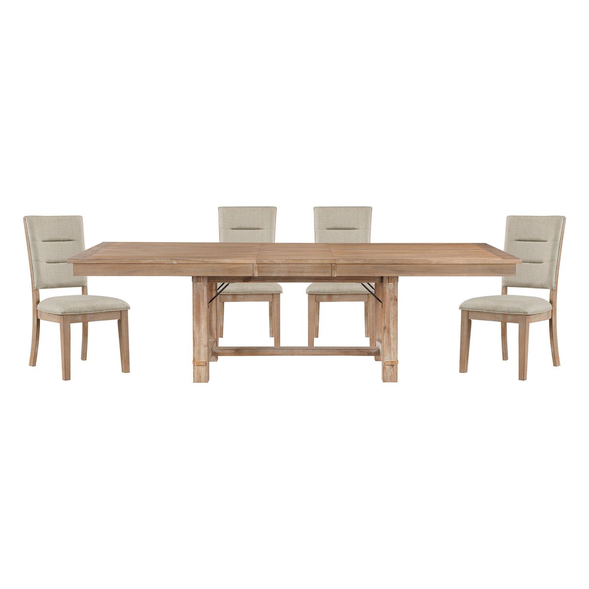 Aberdeen Light Oak 5-Piece Extendable Dining Set from Homelegance - Luna Furniture
