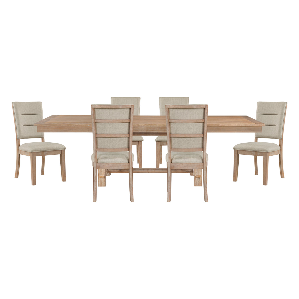Aberdeen Light Oak 7-Piece Extendable Dining Set from Homelegance - Luna Furniture