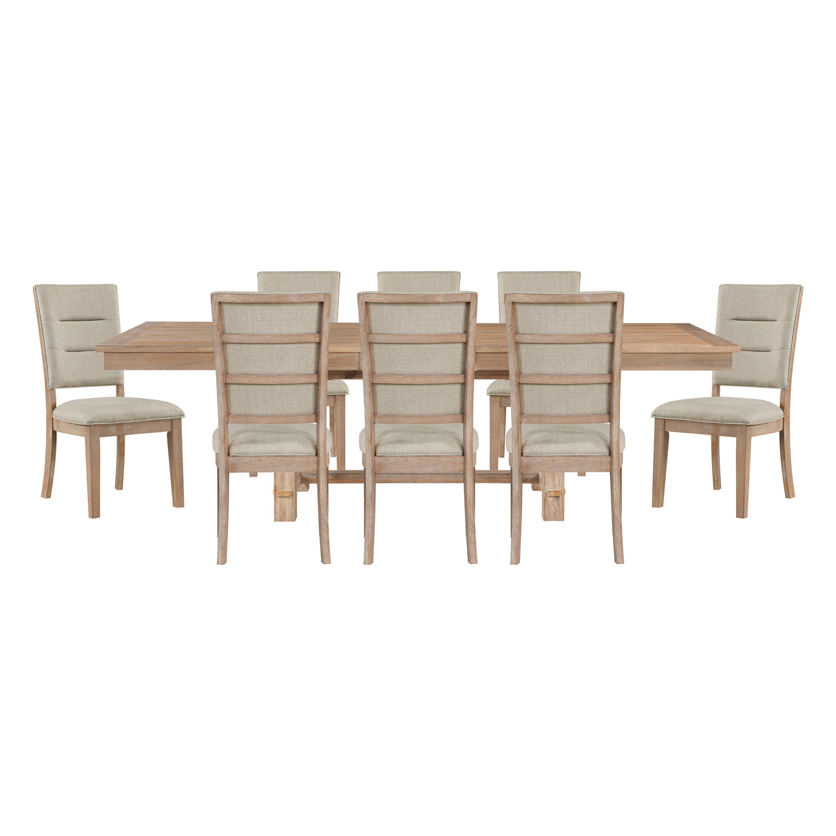 Aberdeen Light Oak 9-Piece Extendable Dining Set from Homelegance - Luna Furniture