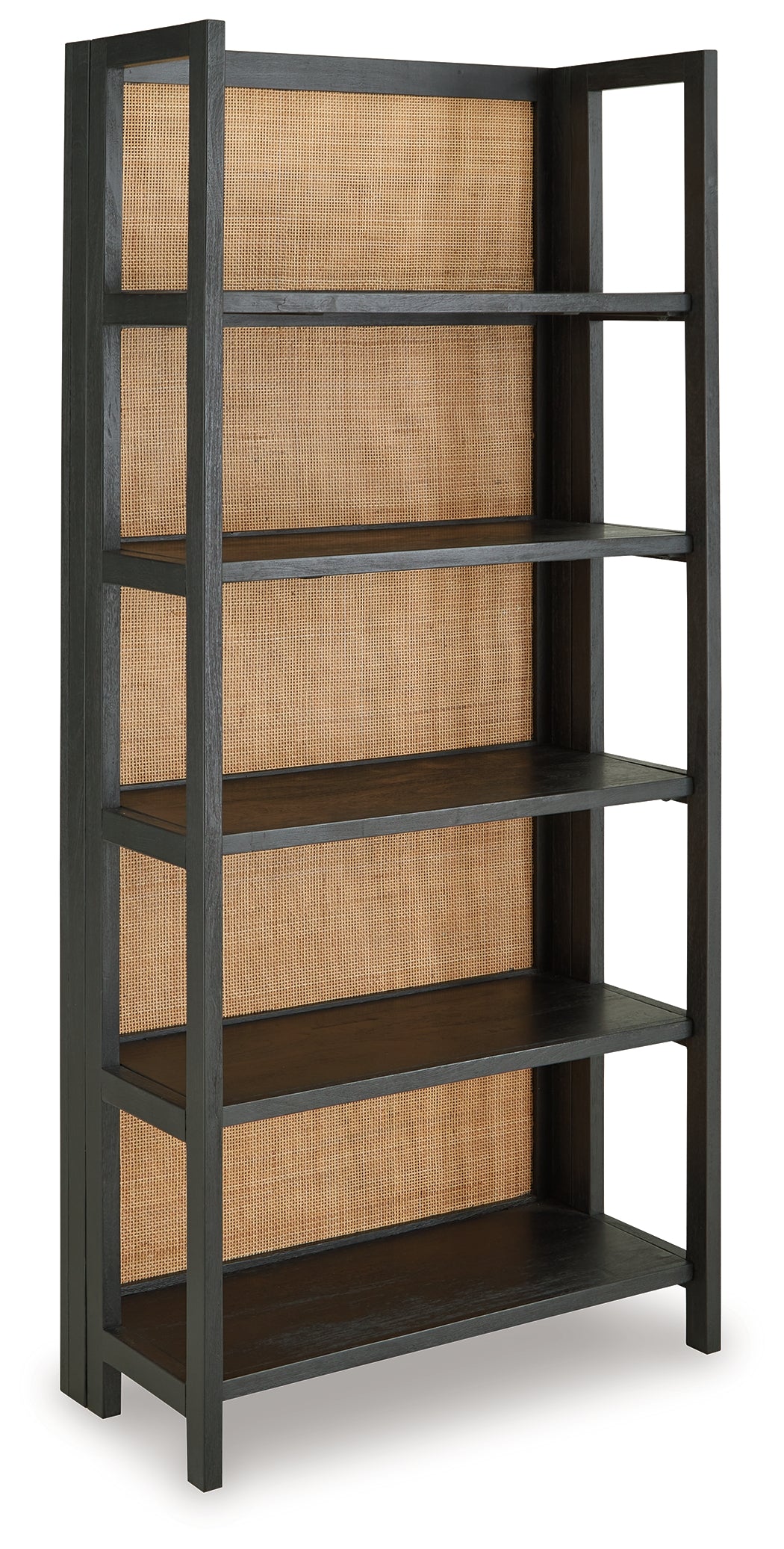 Abyard Black/Natural Bookcase from Ashley - Luna Furniture