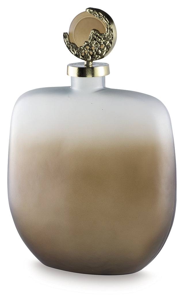 Acario Taupe/Gold Finish Jar from Ashley - Luna Furniture