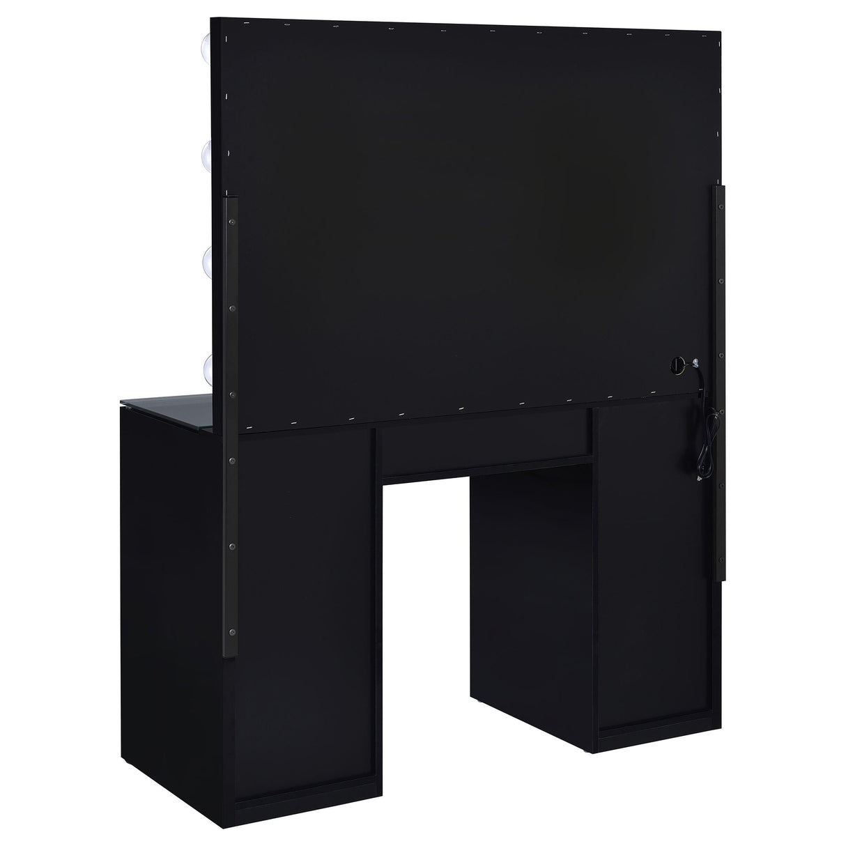 Acena Black High Gloss 7-Drawer Vanity Set with Lighting from Coaster - Luna Furniture