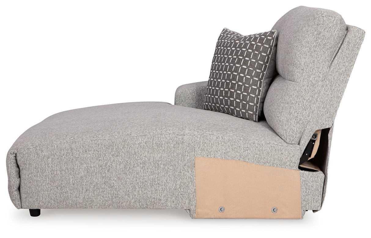 Acklen Place Alloy Left-Arm Facing Power Press Back Chaise from Ashley - Luna Furniture