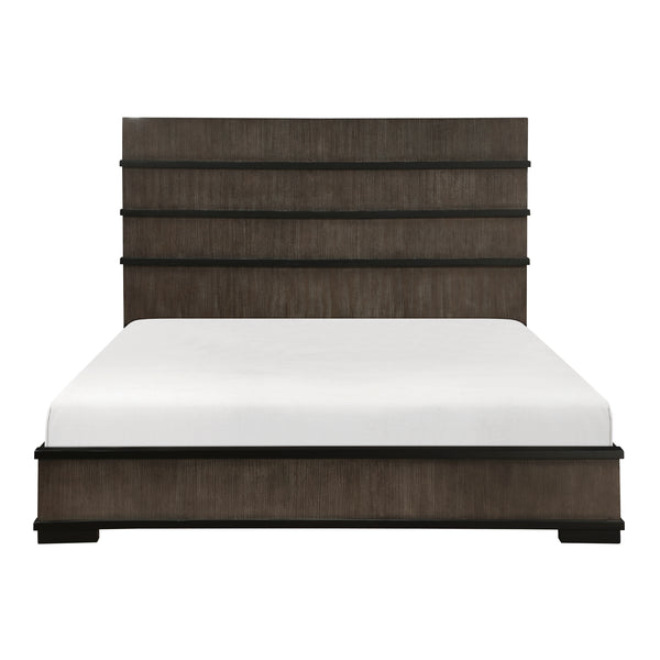 Acworth Brownish Gray King Panel Bed