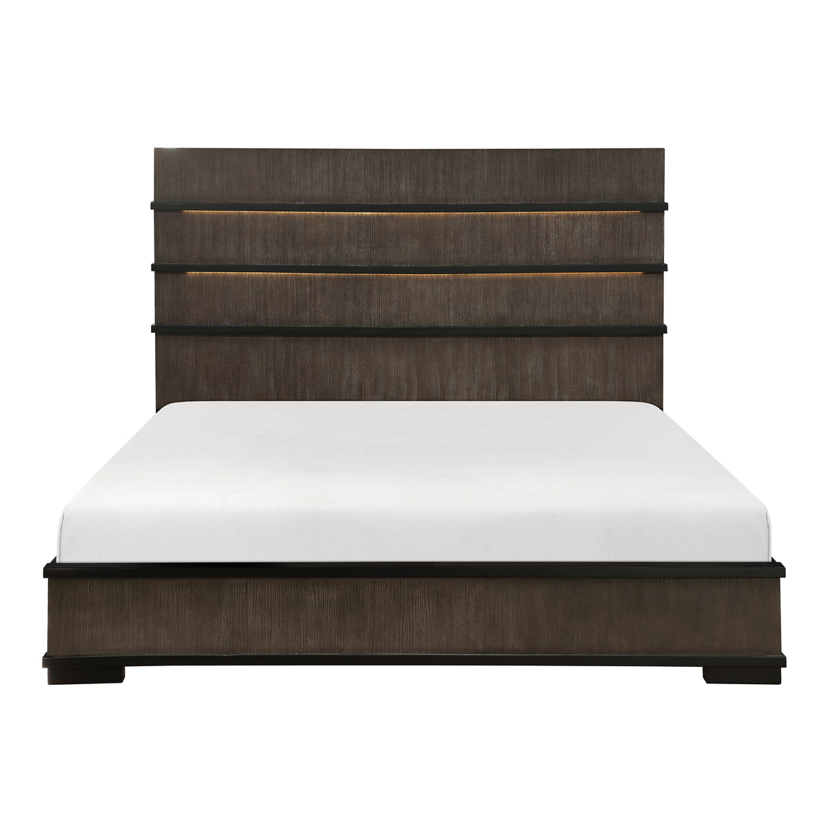 Acworth Brownish Gray Queen Panel Bed from Homelegance - Luna Furniture